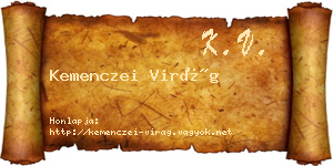 Kemenczei Virág névjegykártya